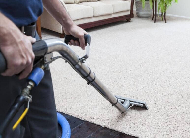 Steam cleaning carpets